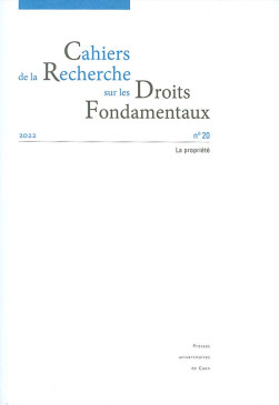 Cahiers de la Recherche sur les Droits Fondamentaux, 2022 N°20