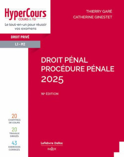 Droit pénal, procédure pénale 2025