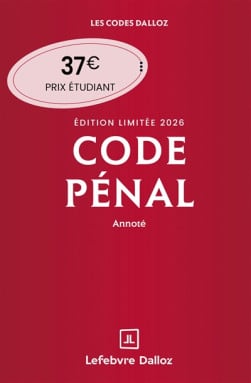 Code pénal annoté - Édition limitée 2026 (1 livre + 1 livret)