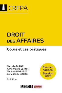 CRFPA - Droit des affaires - Examen national Session 2025