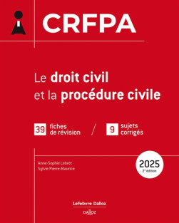 CRFPA 2025 - Le droit civil et la procédure civile
