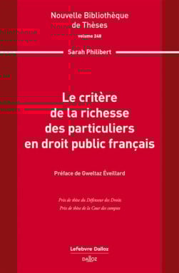 Le critère de la richesse des particuliers en droit public français