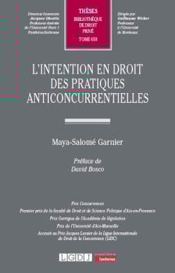 L’intention en droit des pratiques anticoncurrentielles