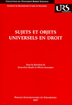 Sujets et objets universels en droit