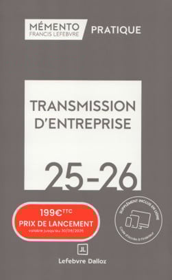 Mémento transmission d'entreprise 2025-2026