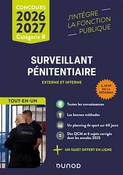 Surveillant pénitentiaire : concours catégorie B 2026-2027