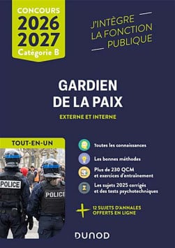 Gardien de la paix, concours catégorie B 2026-2027