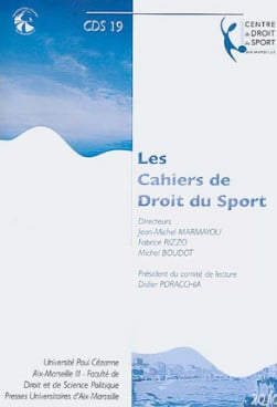 Les cahiers de droit du sport N°19