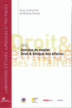 Annales du master Droit et éthique des affaires 2012