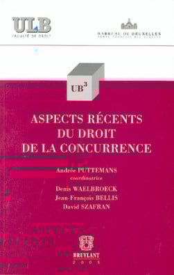 Aspects récents du droit de la concurrence - Andrée Puttemans | Lgdj.fr