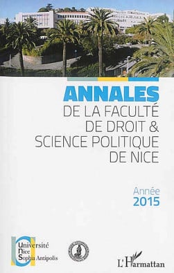 Annales de la Faculté de droit & science politique de Nice, année 2015