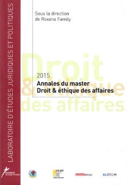 Annales 2015 du master Droit & éthique des affaires