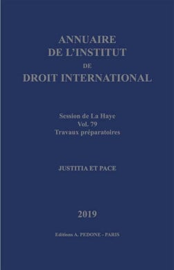 Annuaire de l'Institut de Droit International 2019