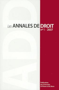 Les annales de droit 2007 