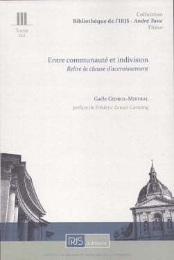 Entre communauté et indivision